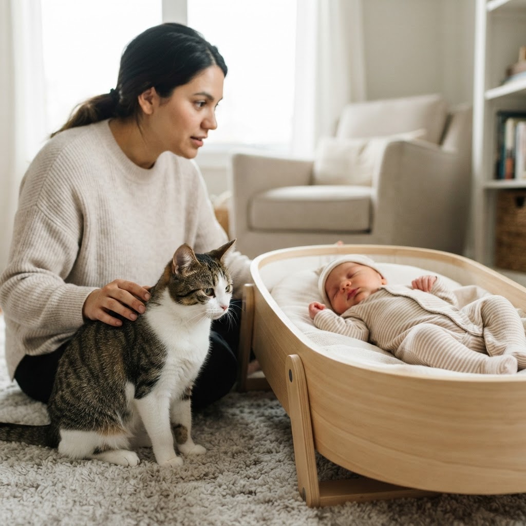 Gatto geloso del neonato: come prepararlo all'arrivo del bebè