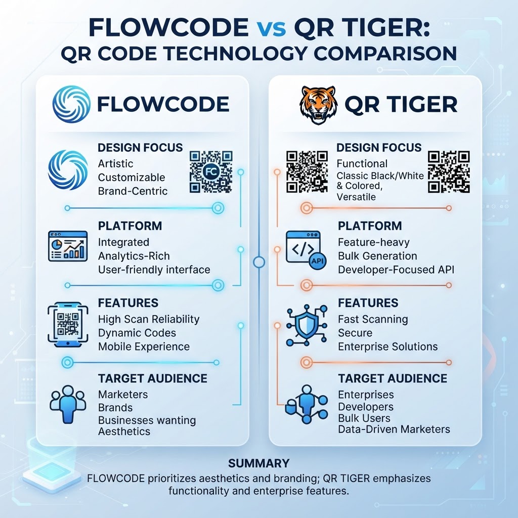Flowcode vs QR TIGER: Choosing the Best QR Code Generator in 2026 flowcode-vs-qr-tiger
