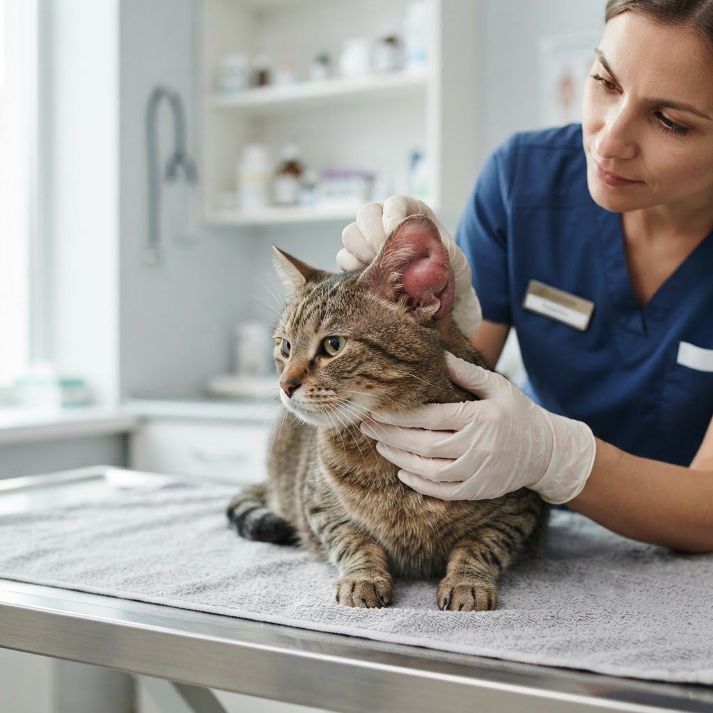 Gatto con ematoma auricolare: cause, sintomi e cure dell'orecchio gonfio
