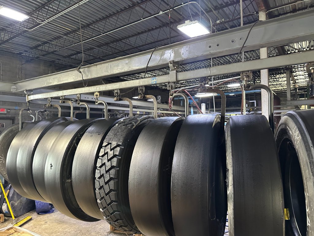 Commercial tires in a Tire Solutions retread facility