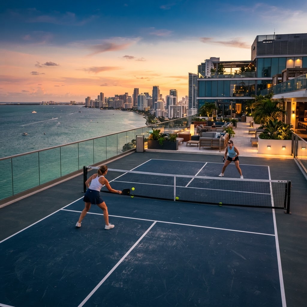 Rooftop Pickleball Courts