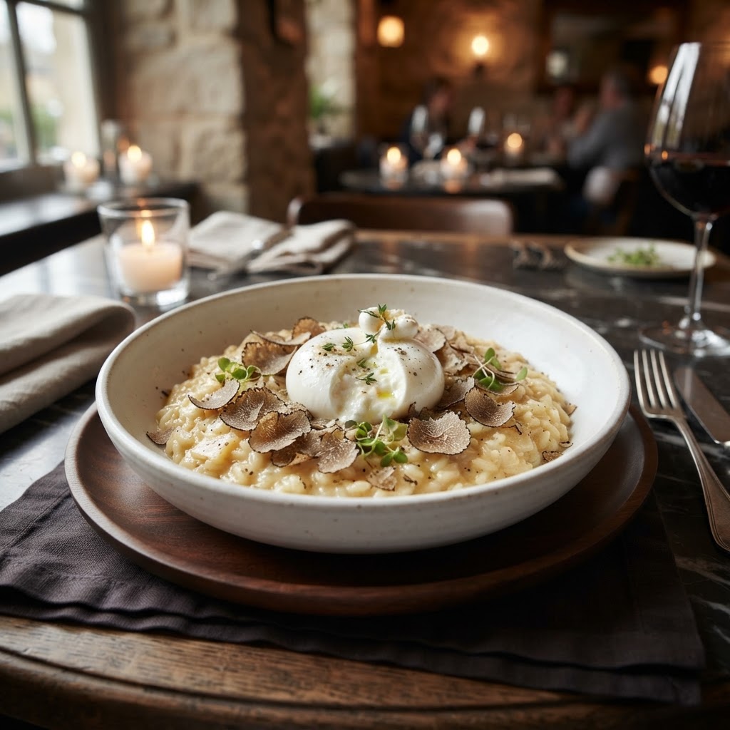 Truffle & Parmesan Risotto with Burrata