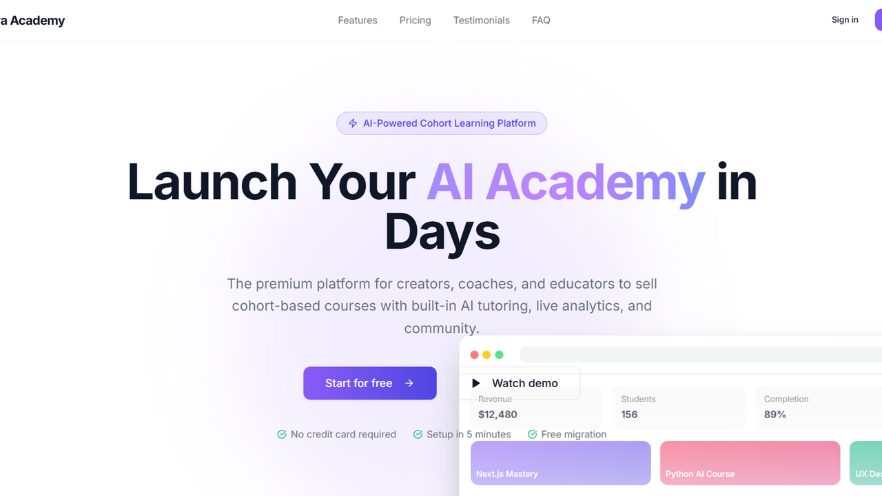 Nova Academy template preview