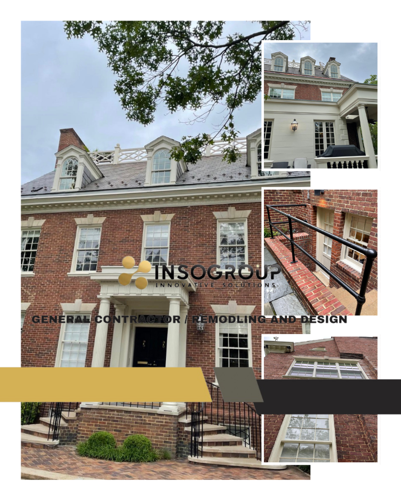 Colonial Brick Facade Restoration — Front Exterior Renovation, Insogroup, Northern Virginia