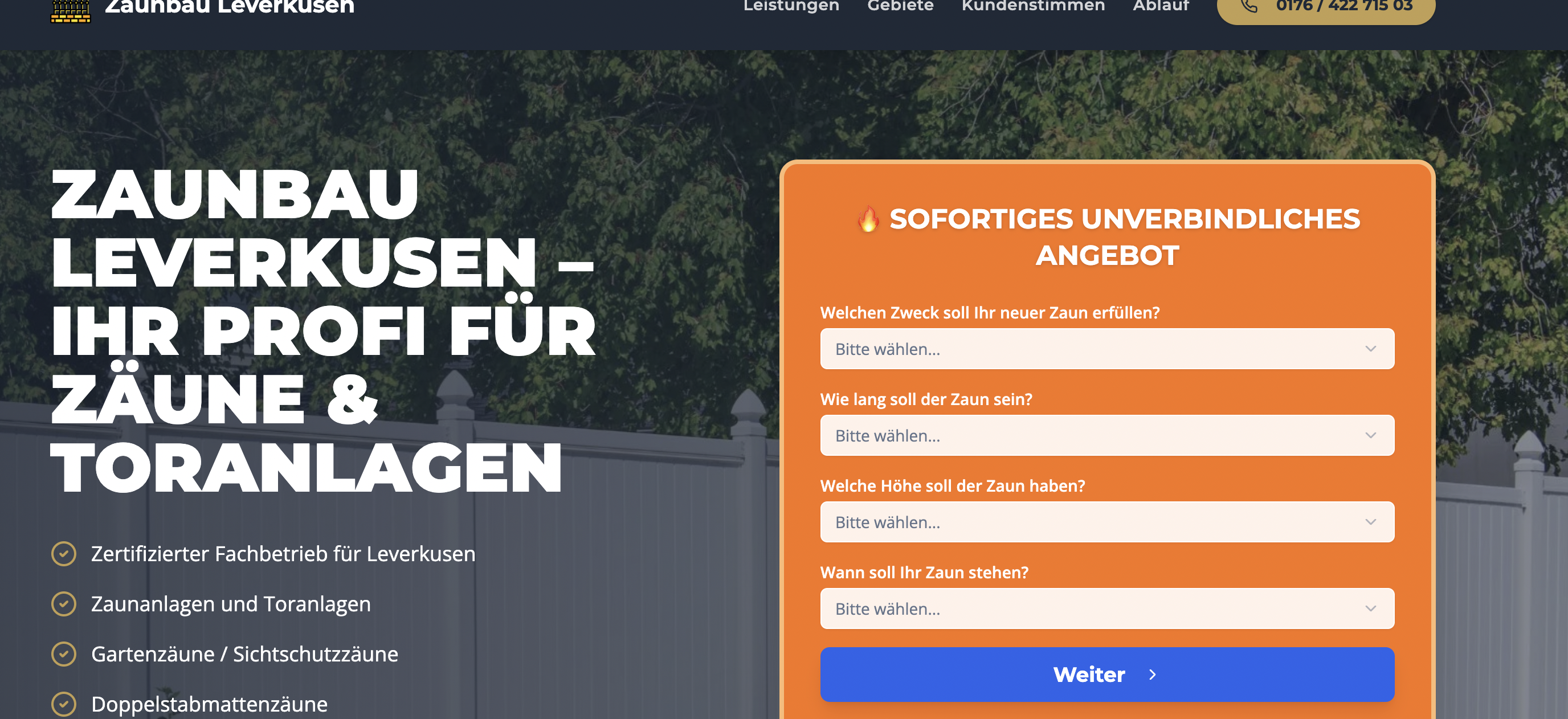 Zaunbau template preview