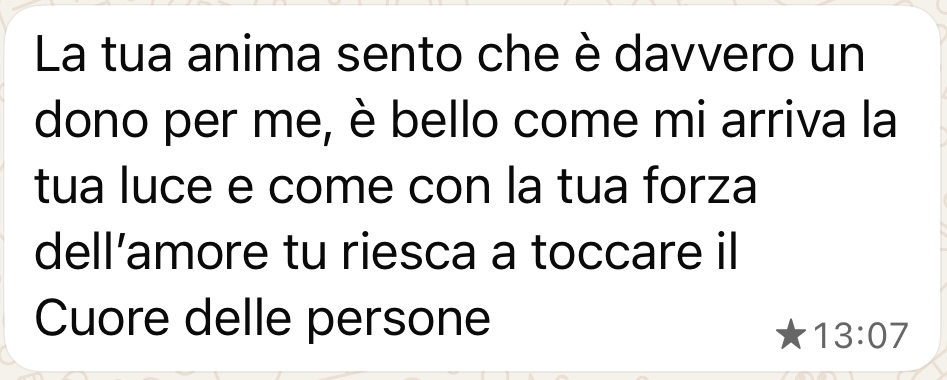Messaggio di una lettrice