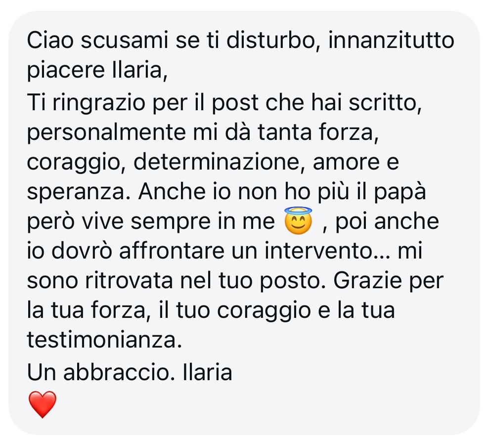 Messaggio di una lettrice