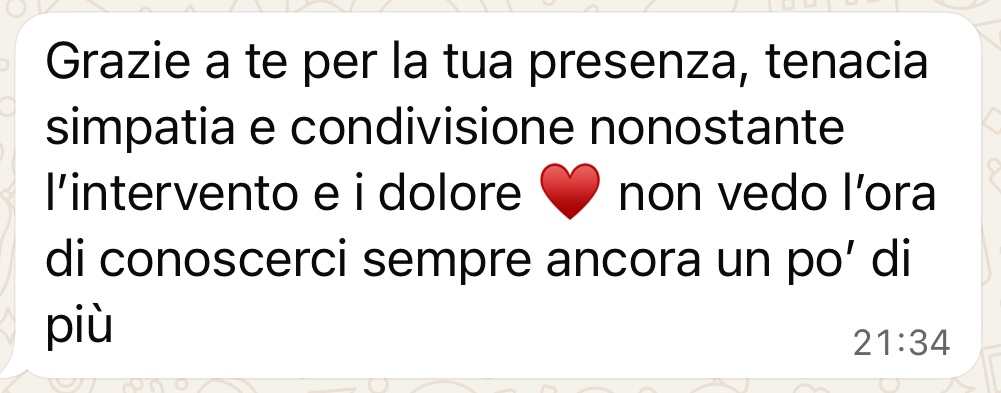 Messaggio di una lettrice