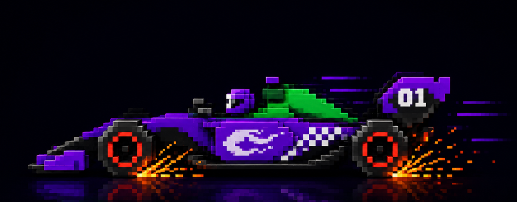 Pixel racing car