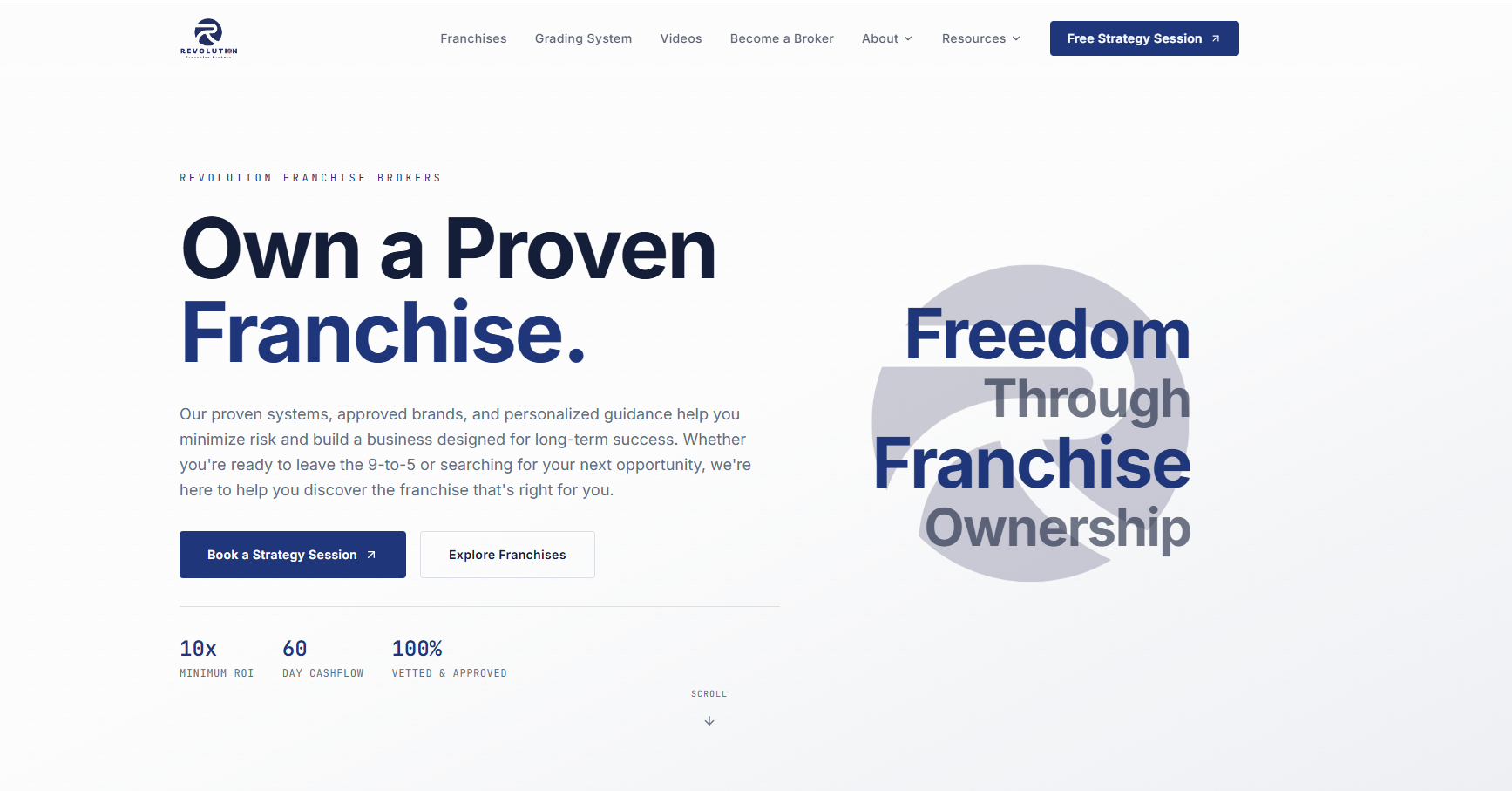 Revolution Franchise Brokers Website Template template preview