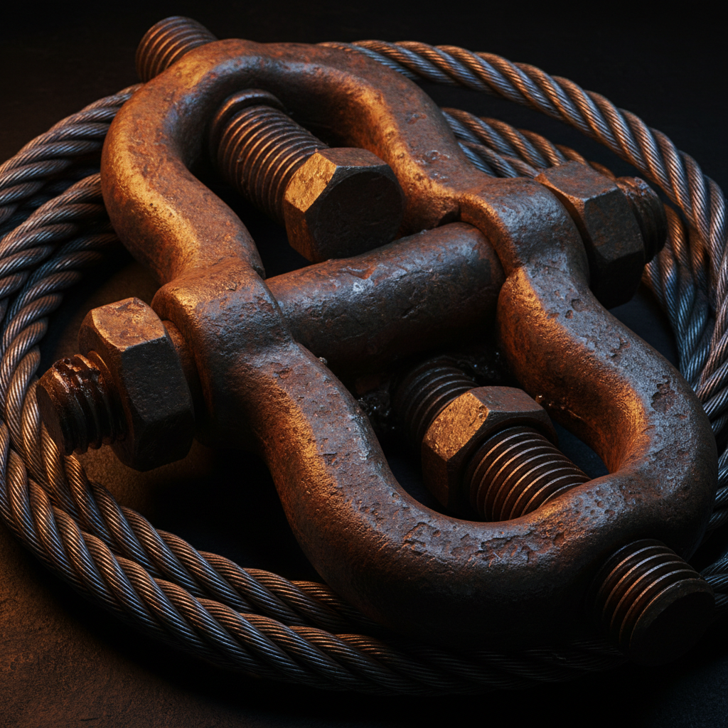 Heavy-duty rigging equipment detail