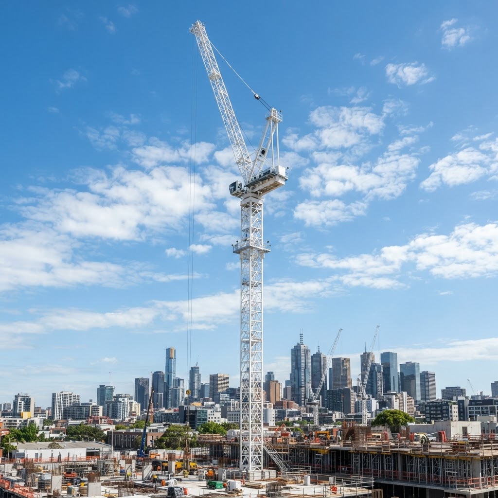 Tower Crane Against Blue Sky