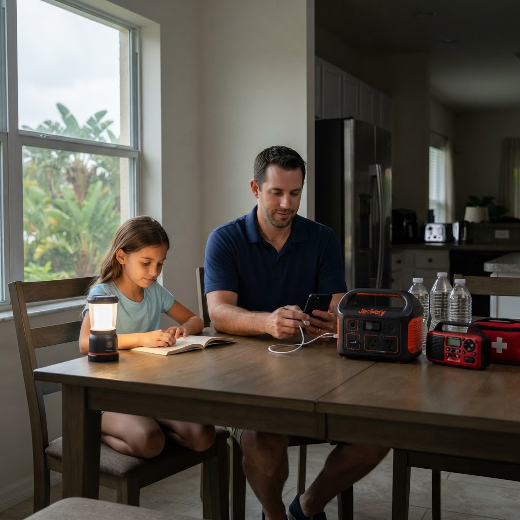 Illustration representing Staying Powered Up: Essential Strategies for Florida Power Outages
