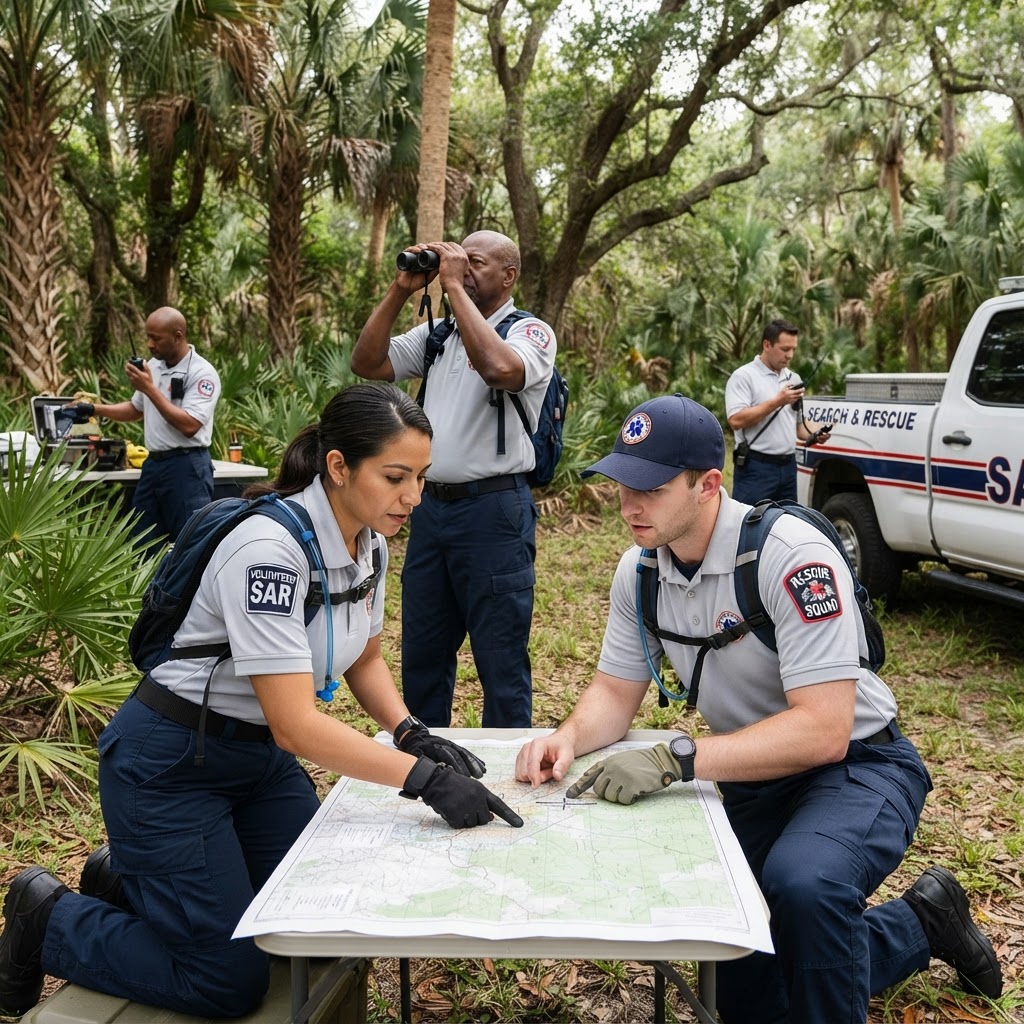 Illustration representing Search and Rescue Awareness: Foundational Skills for Florida Responders