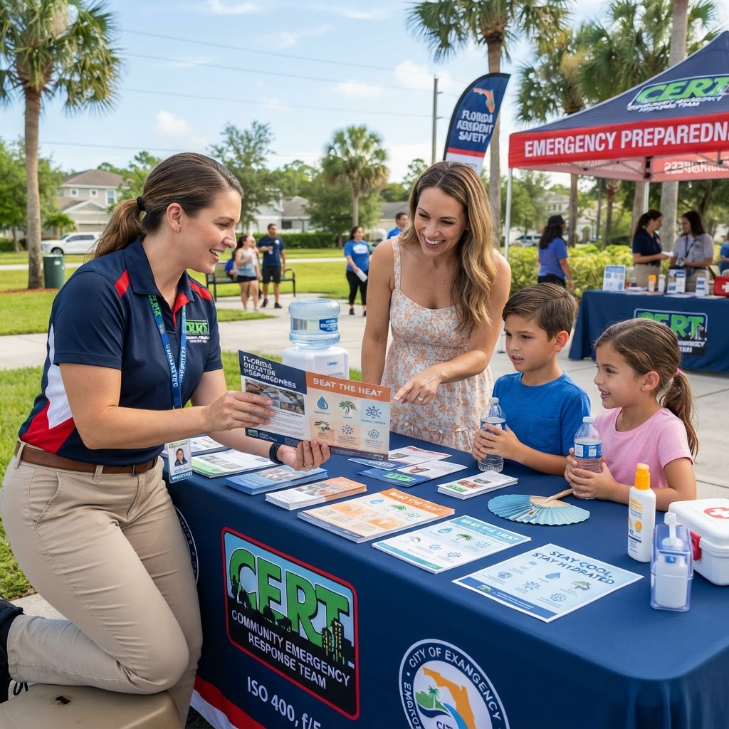 Illustration representing Beat the Florida Heat: Essential Safety Strategies for Summer