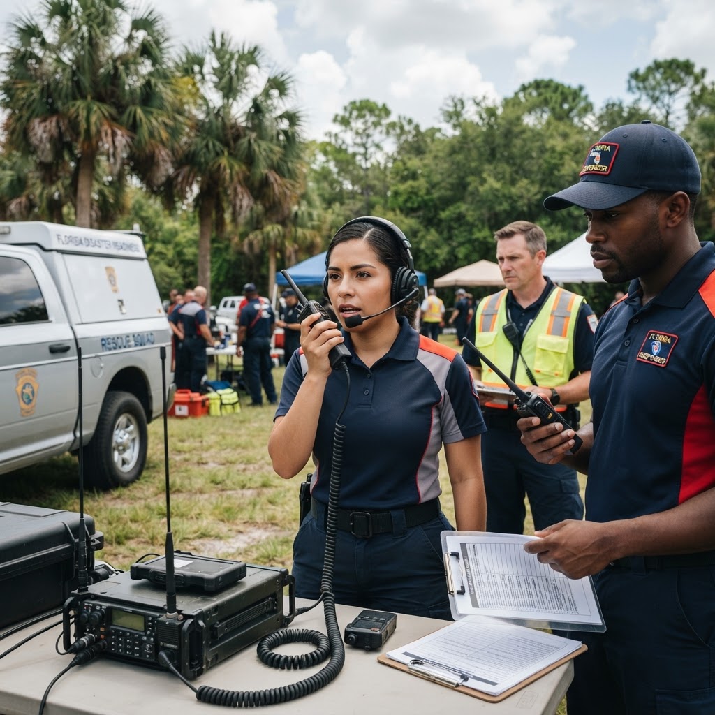 Illustration representing Mastering Radio Discipline: Essential Communication Skills for Florida Responder