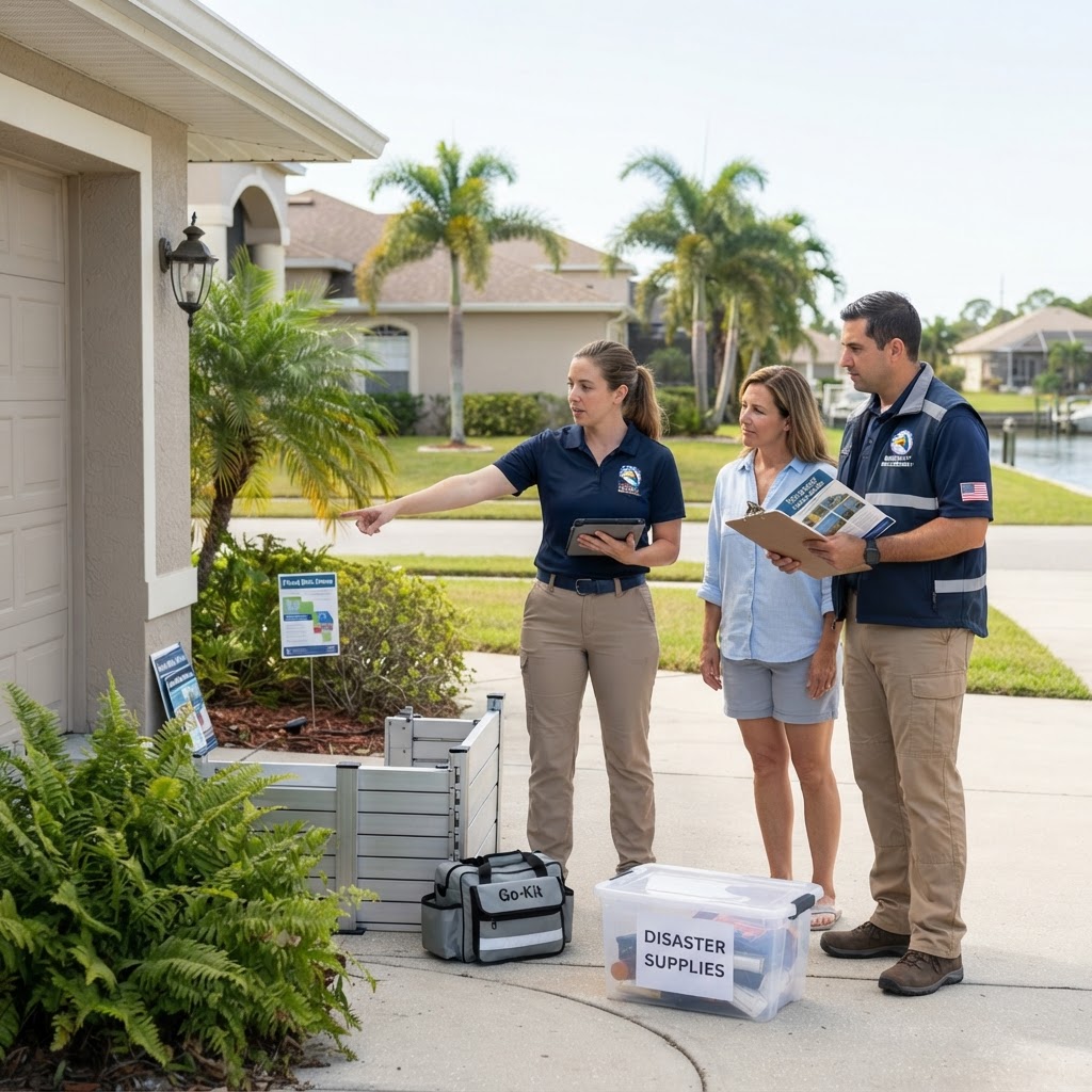 Illustration representing Navigating Flood Safety: Proactive Readiness for Florida Homes