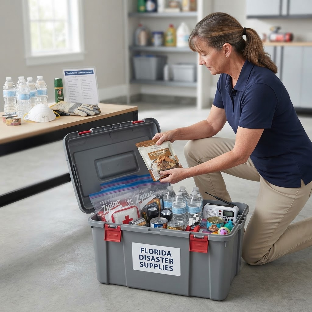 Illustration representing Beyond the Basics: Enhancing Your Home Emergency Kit for Florida Living