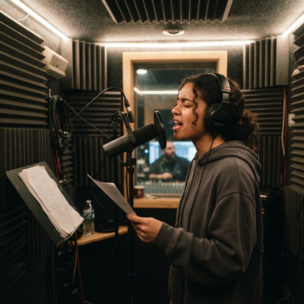 Alex Thrive in the studio