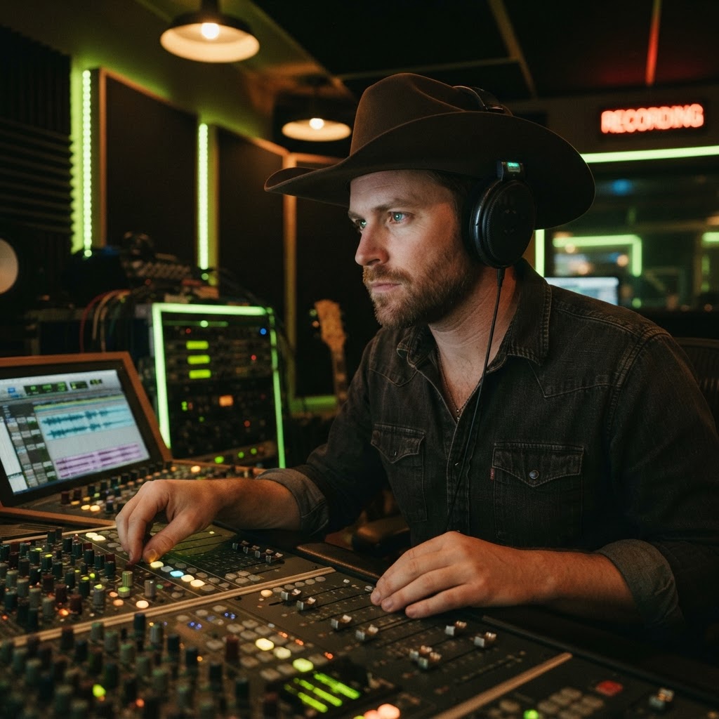 Alex Thrive in the studio