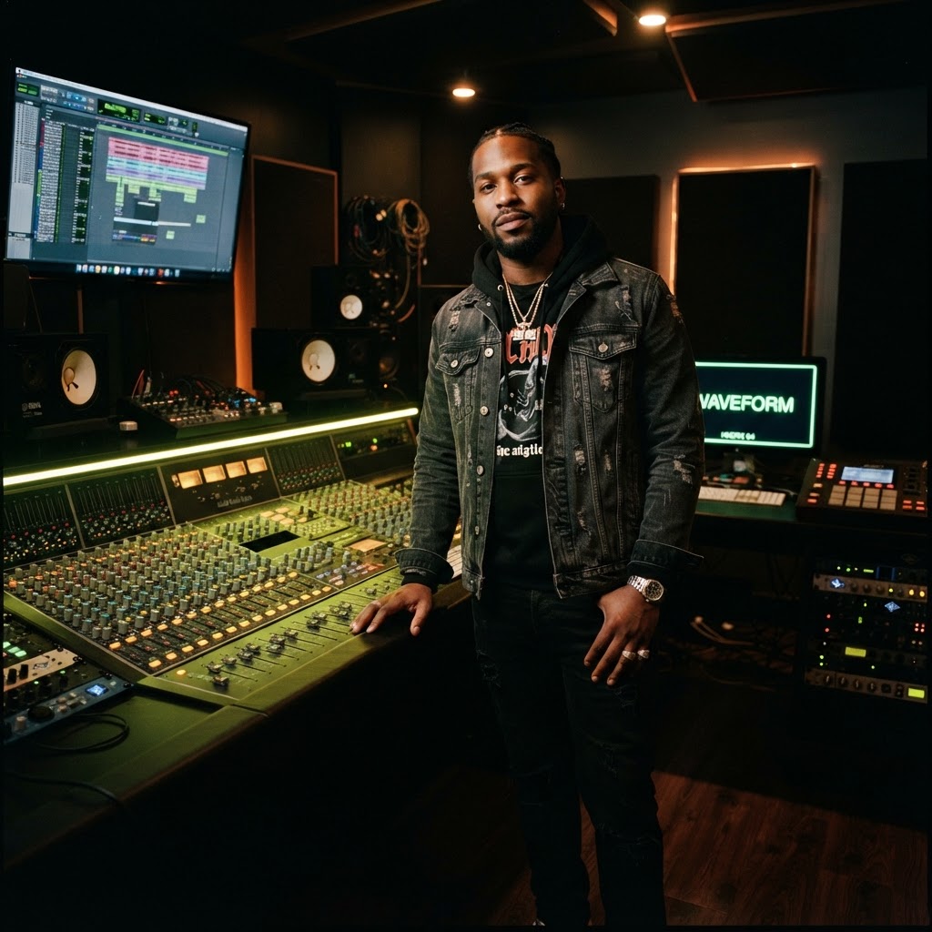 Alex Thrive in the studio