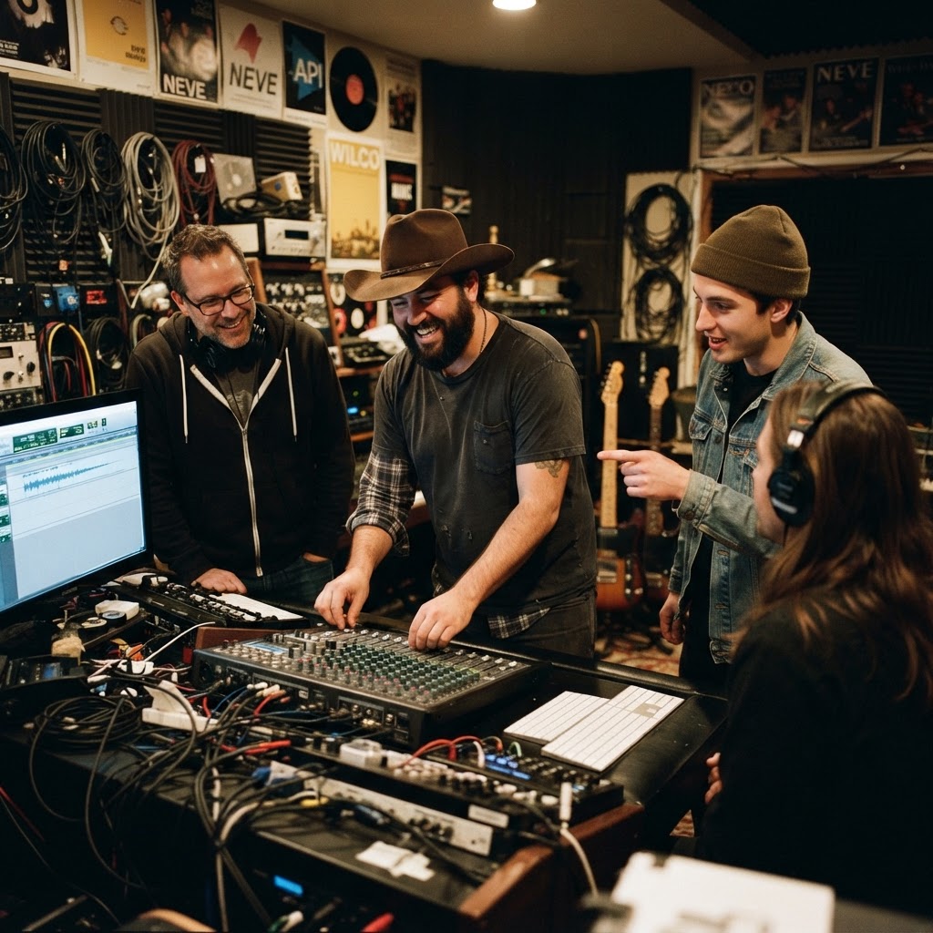 Alex Thrive in the studio