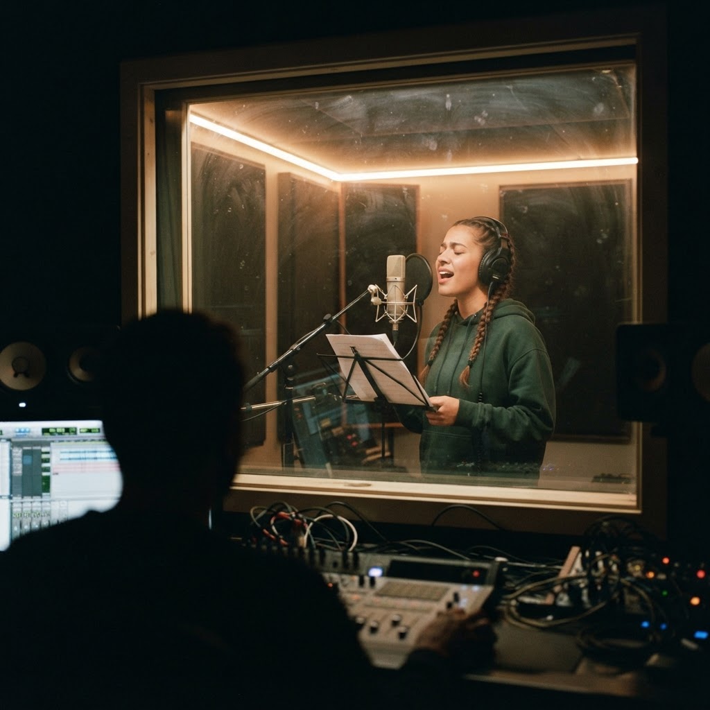 Alex Thrive in the studio
