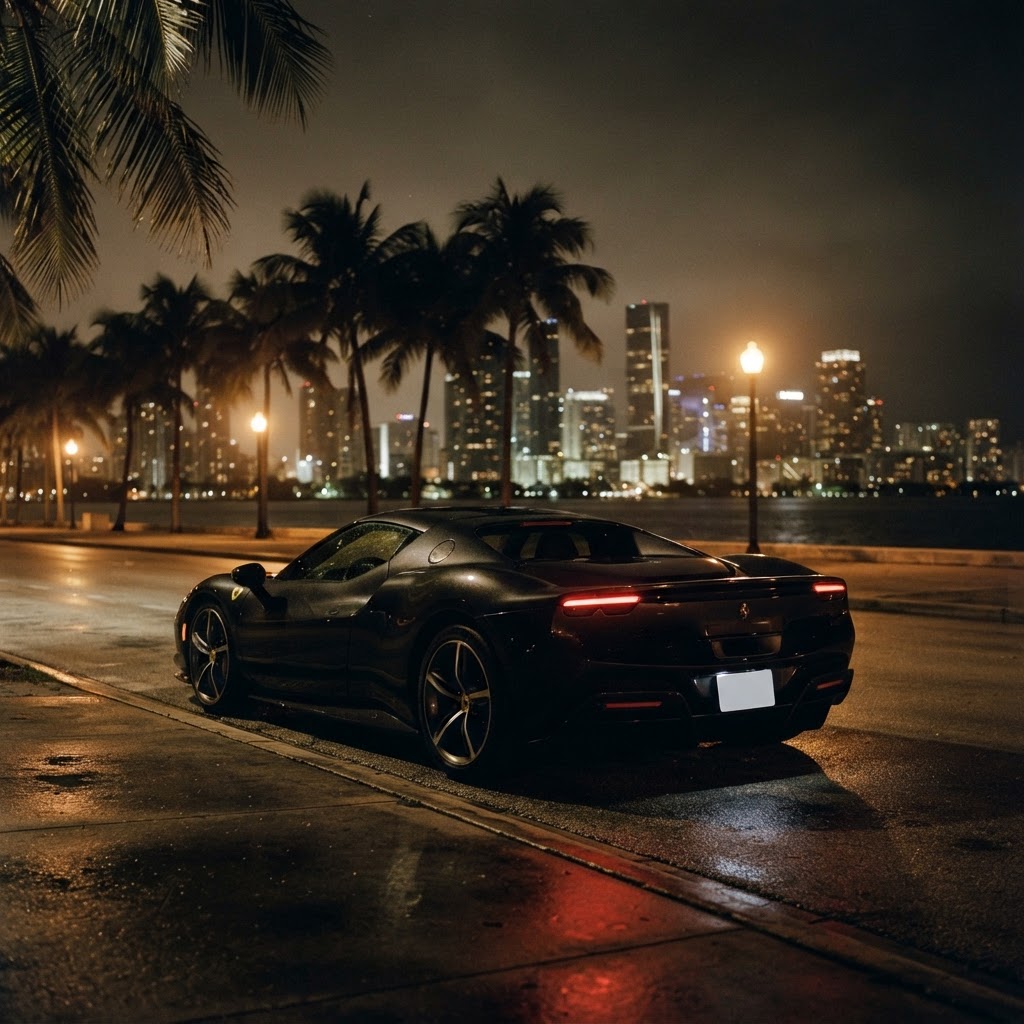 Biscayne Boulevard at night