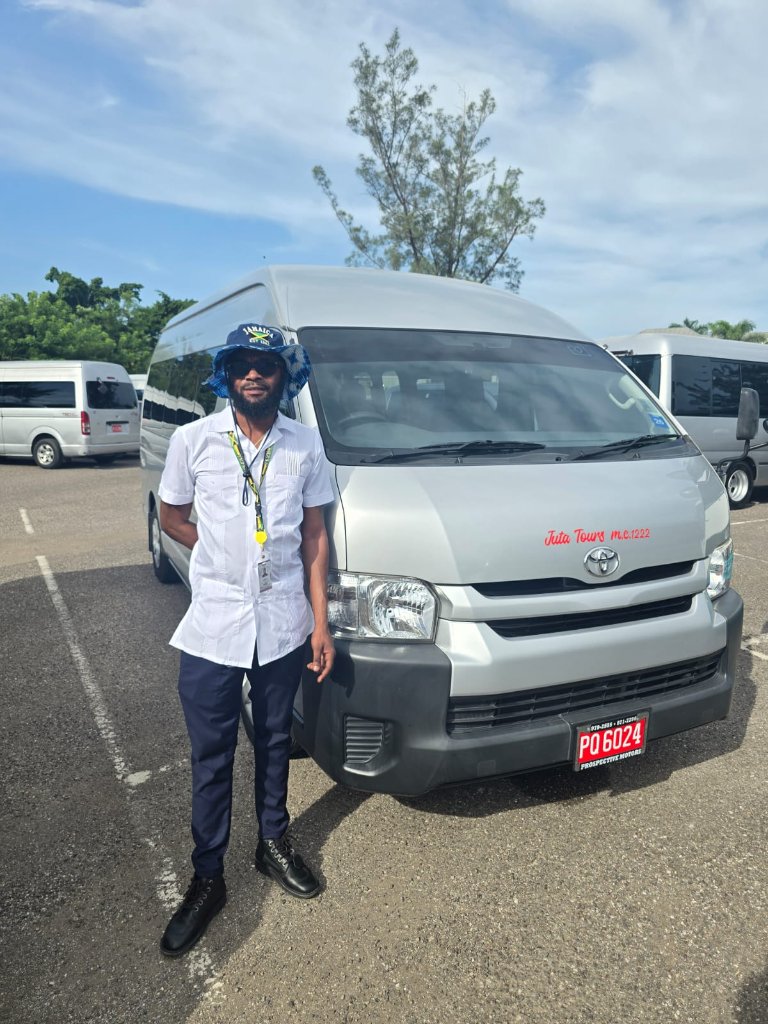 Pryceless Jamaican Tours driver with tour bus
