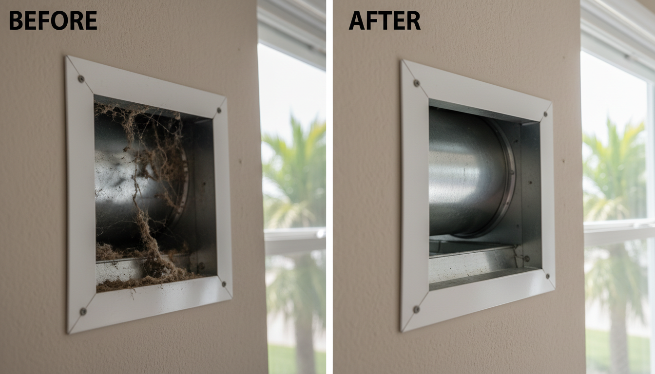 Clean air ducts after DUCTS Rx treatment