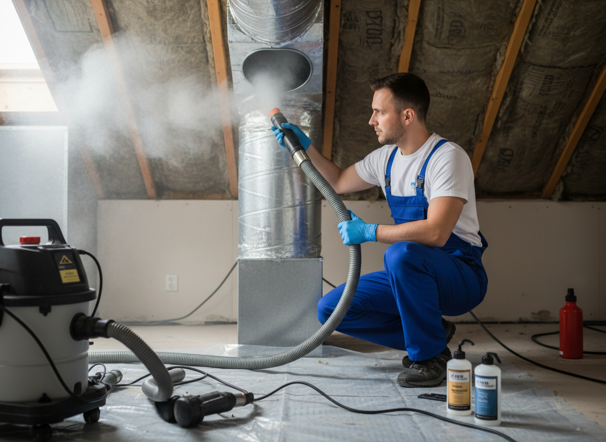 DUCTS Rx technician performing service