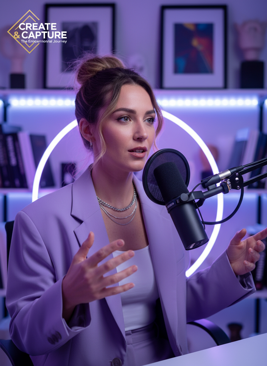 Podcast portrait style