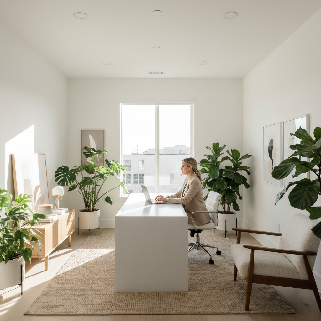 Professional practice manager in a modern office