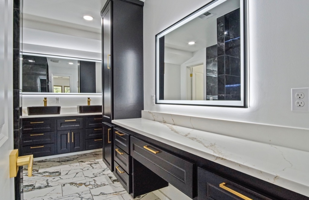 Vanity with LED Mirror