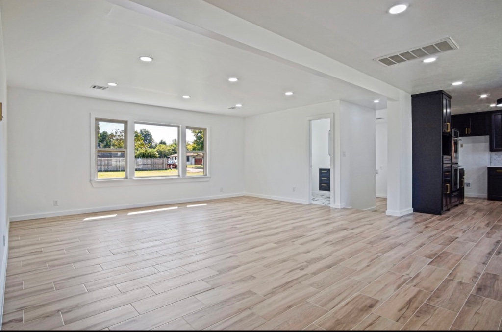 Living Room with Triple Window