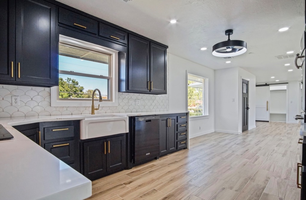 Kitchen with Black Cabinetry