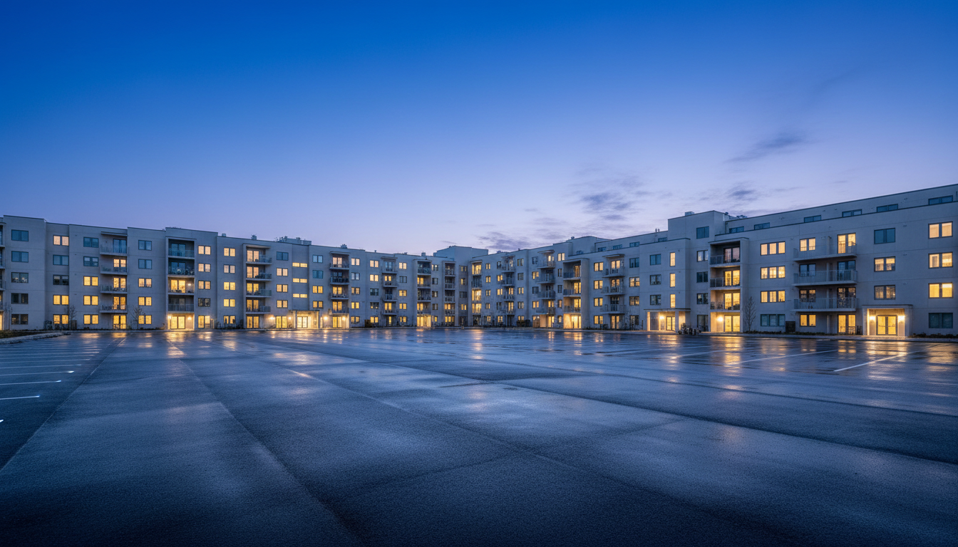 Modern apartment complex