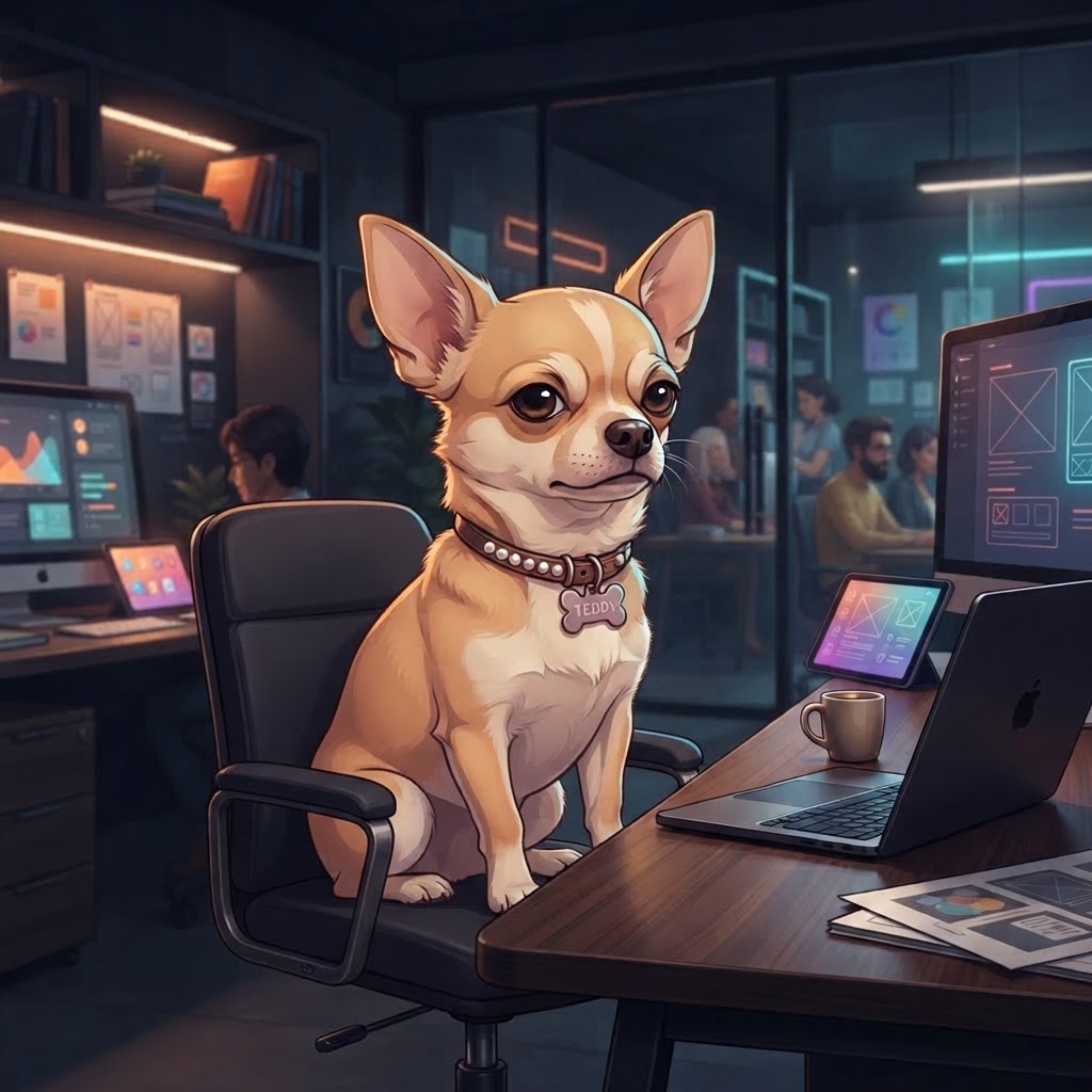 Illustrated portrait of Teddy