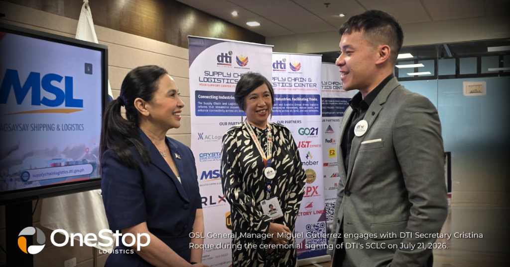 OLSI General Manager Miguel Gutierrez with DTI Secretary Cristina Roque