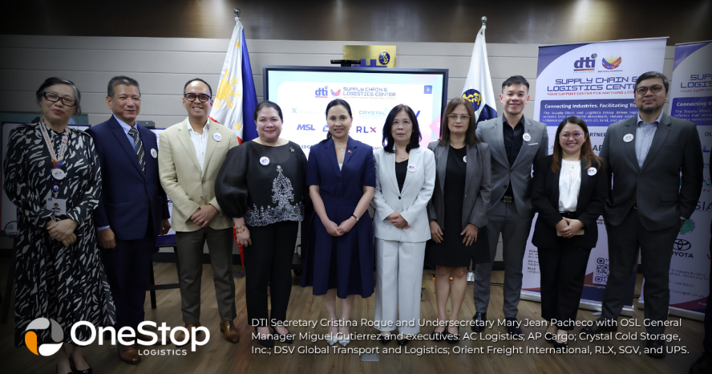 DTI officials and logistics industry leaders with OLSI representatives