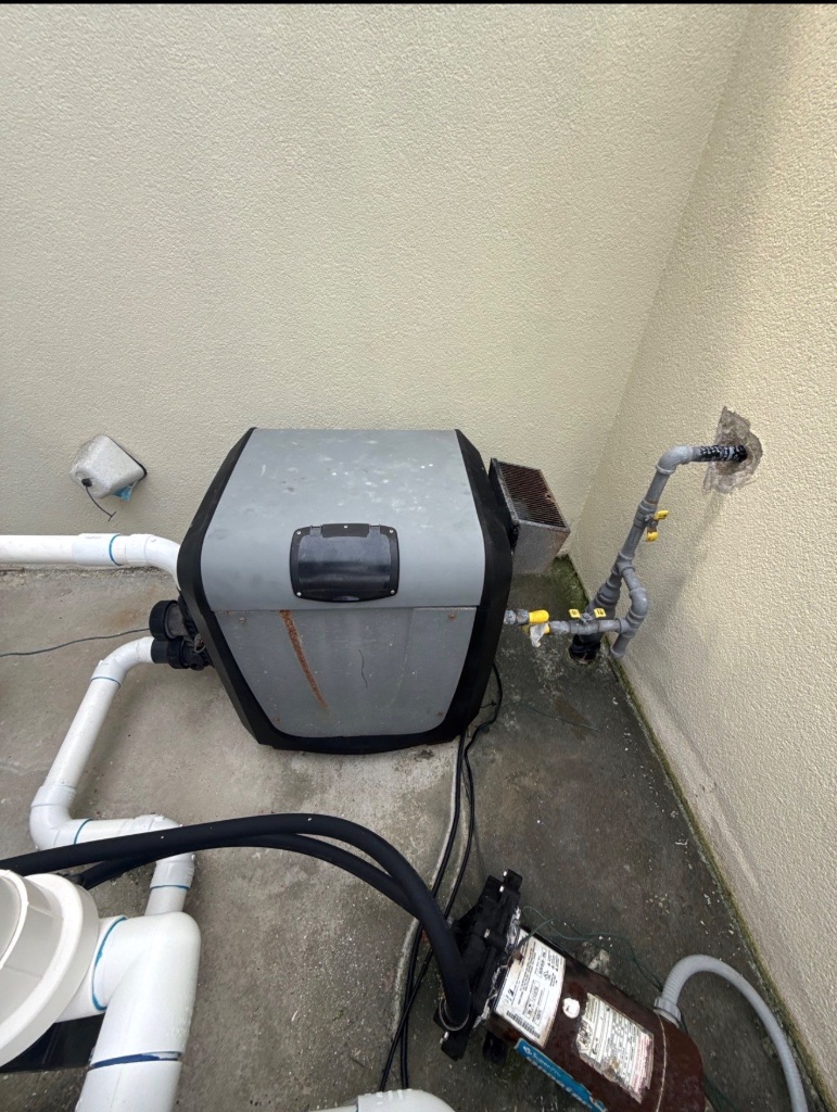 Heater & Booster Pump Install — before (photo from our sister company)