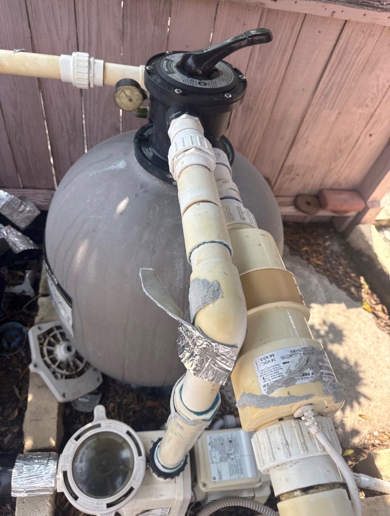 Salt Water System Install — before (photo from our sister company)