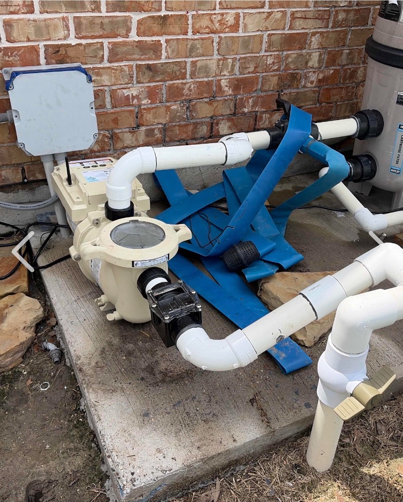 Pool Pump Install — after the repair (photo from our sister company)