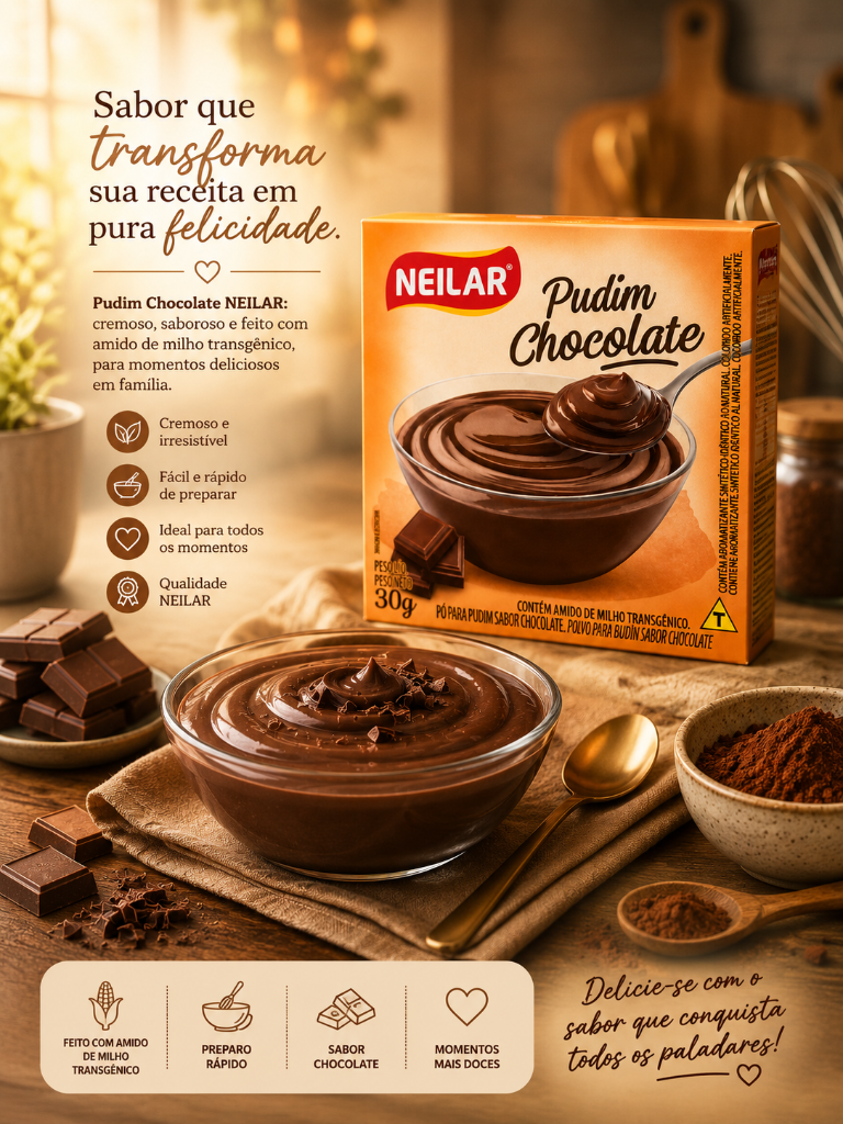 Pudim de Chocolate Neilar