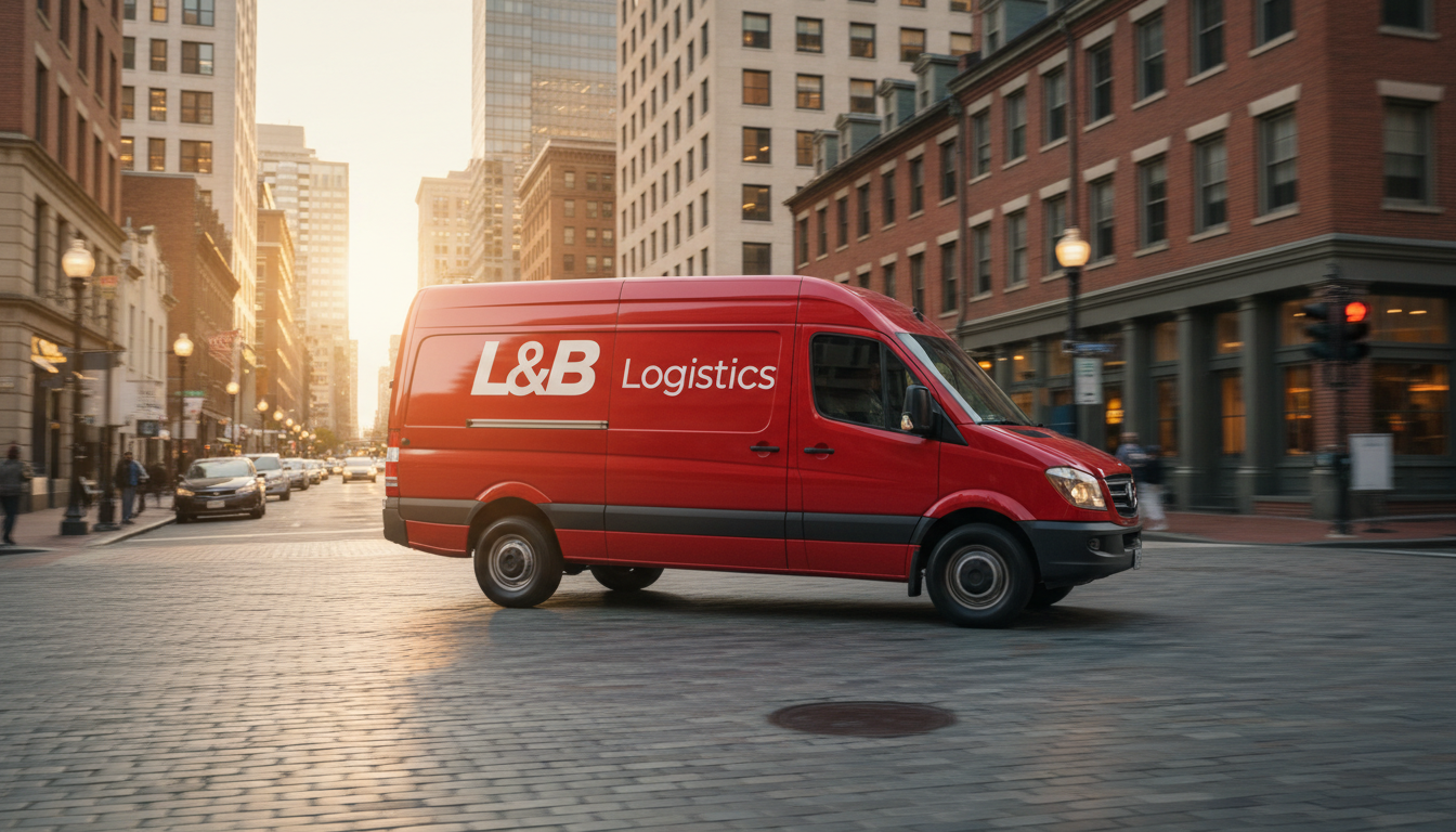 Lindo & Baxter Logistics delivery van in Boston