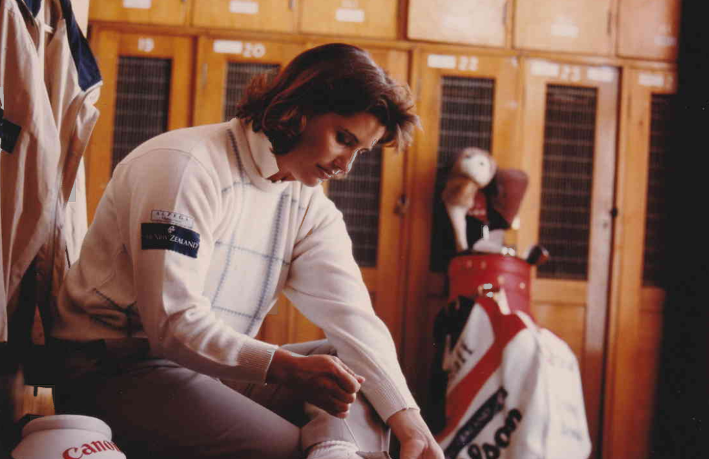 Lynnette Brooky in the locker room