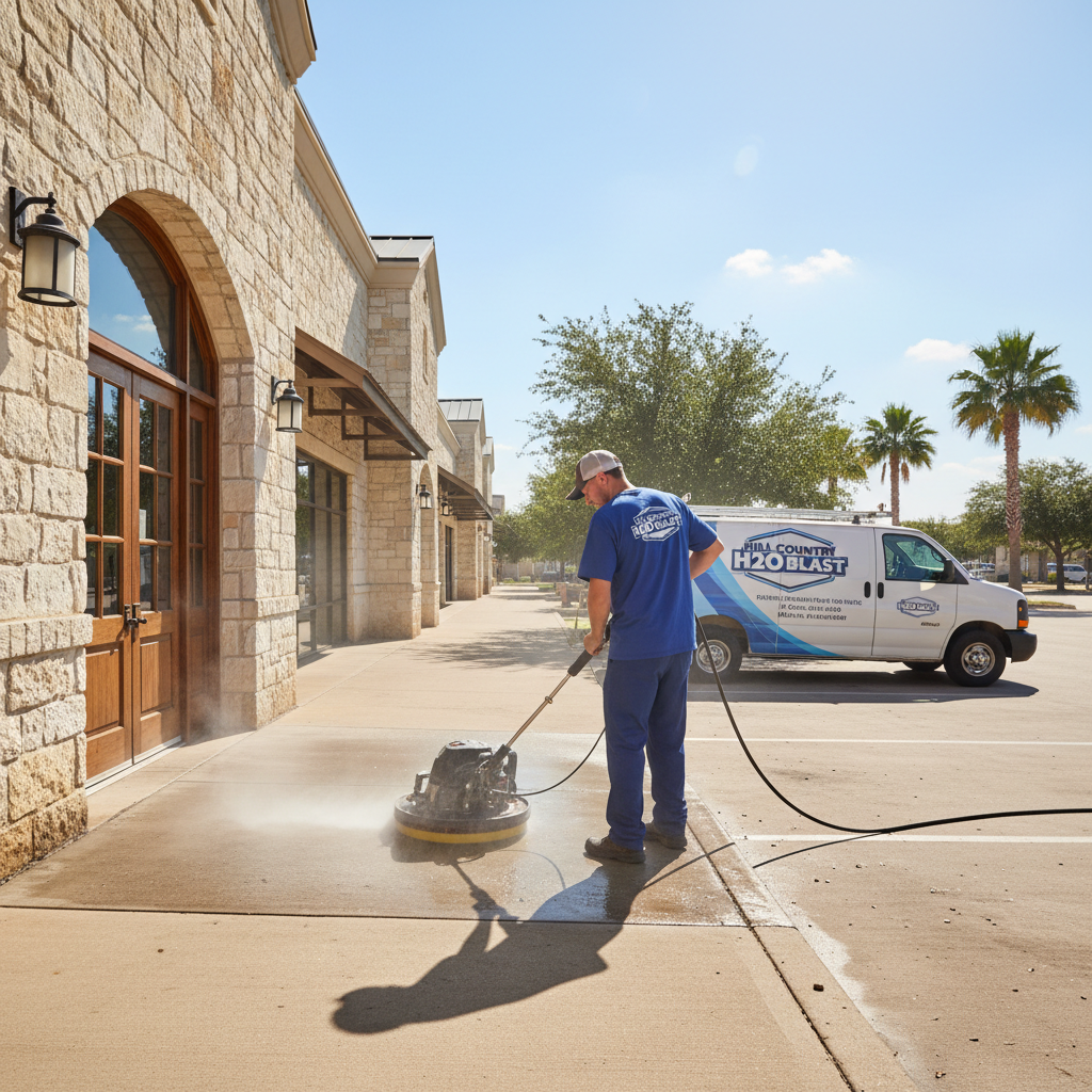 Commercial pressure washing Central Texas Hill Country