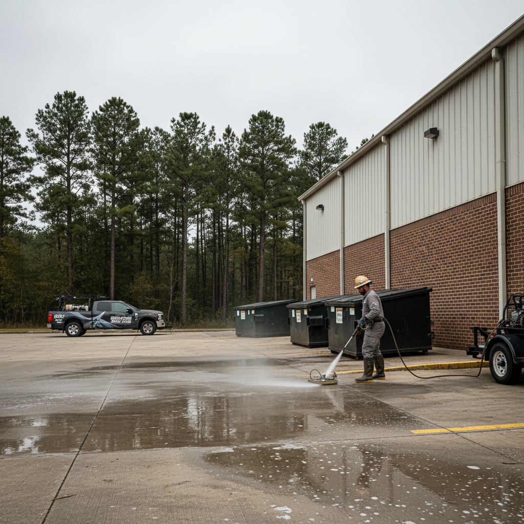 Commercial pressure washing East Texas Piney Woods