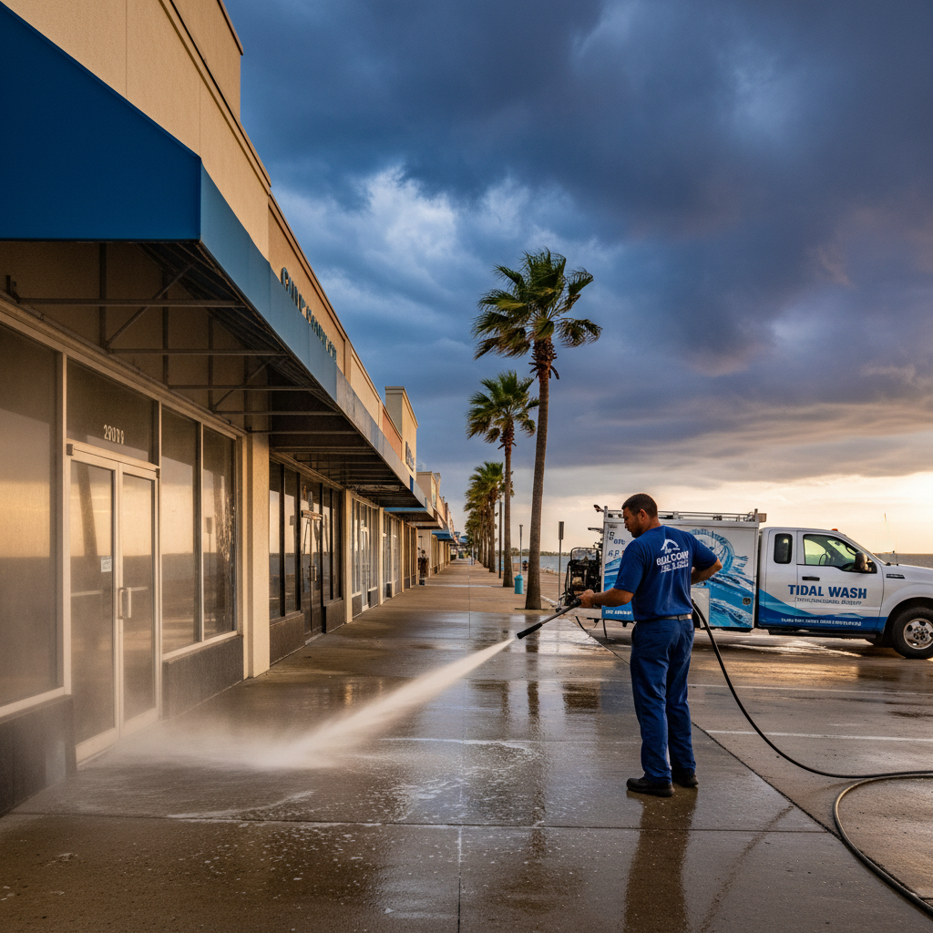 Commercial pressure washing Texas Gulf Coast