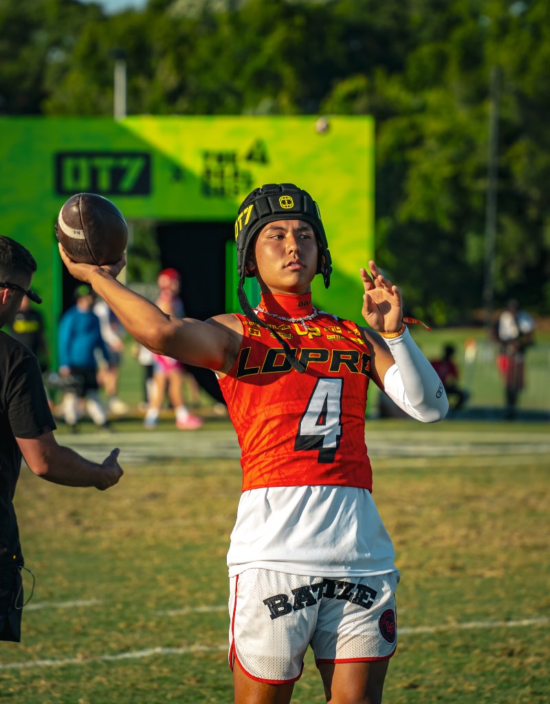 OT7 Nationals — LoPro #4 QB releases a pass at dusk